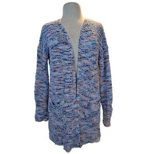 Rachel Zoe Cardigan Sweater Open Front Popcorn Teddy Bear Cozy